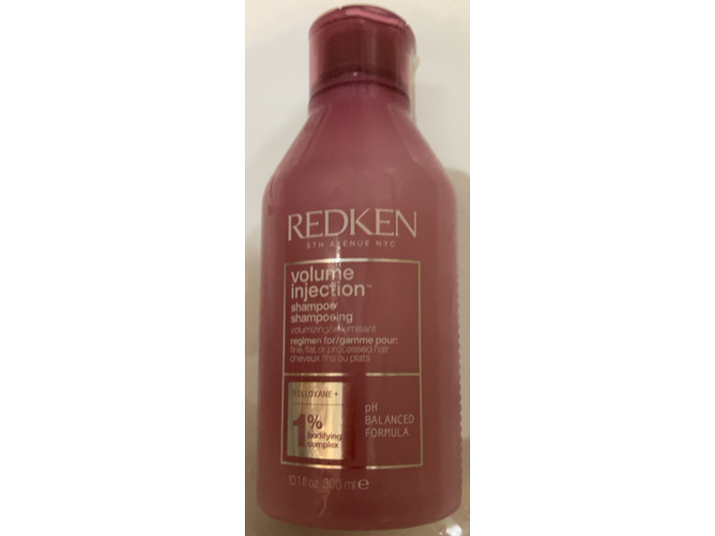Redken Volume Injection Shampoo, Filoxane+ 1% Bodifying Complex, 10.1 fl oz/300 mL