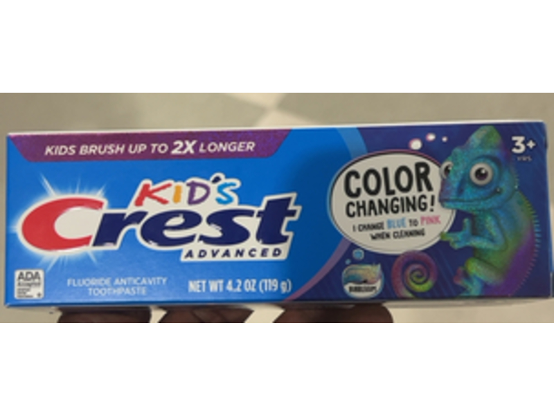Crest Advanced Kid's Fluoride Anticavity Toothpaste, Bubblegum, 4.2 oz/119 g, 3 Count