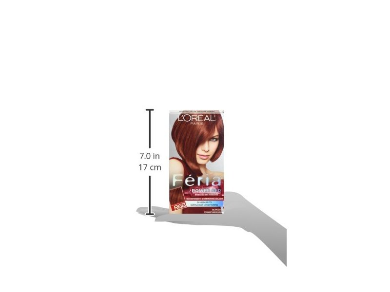 L'Oréal Paris Feria Permanent Hair Color, R68 Ruby Rush (Rich Auburn True Red)