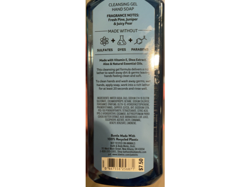 Bath & Body Works Cleansing Gel Hand Soap, Crisp Morning Air, 8 fl oz/236 mL