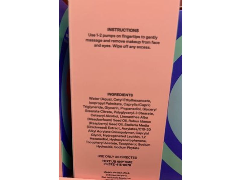 Bubble Wipe out Makeup Remover, 1.7 fl oz/50 mL