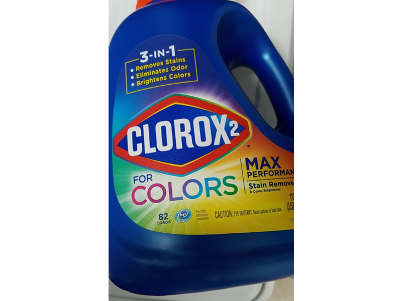 Clorox 2 Stain Remover & Color Brightener, For Colors, Max Performance, 82 Loads, 112.75 fl oz/3.33 L