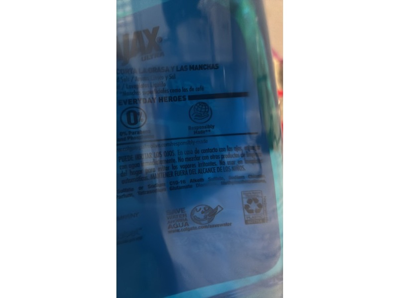 Ajax Ultra Liquid Dish Soap, Citrus Scent & Salt, 52 fl oz/1.53 L