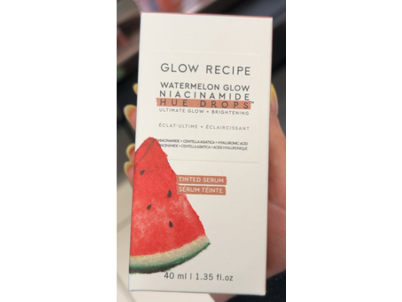 Glow Recipe Watermelon Glow Niacinamide Hue Drops Tinted Serum, Sun Glow, 1.35 fl oz/40 mL