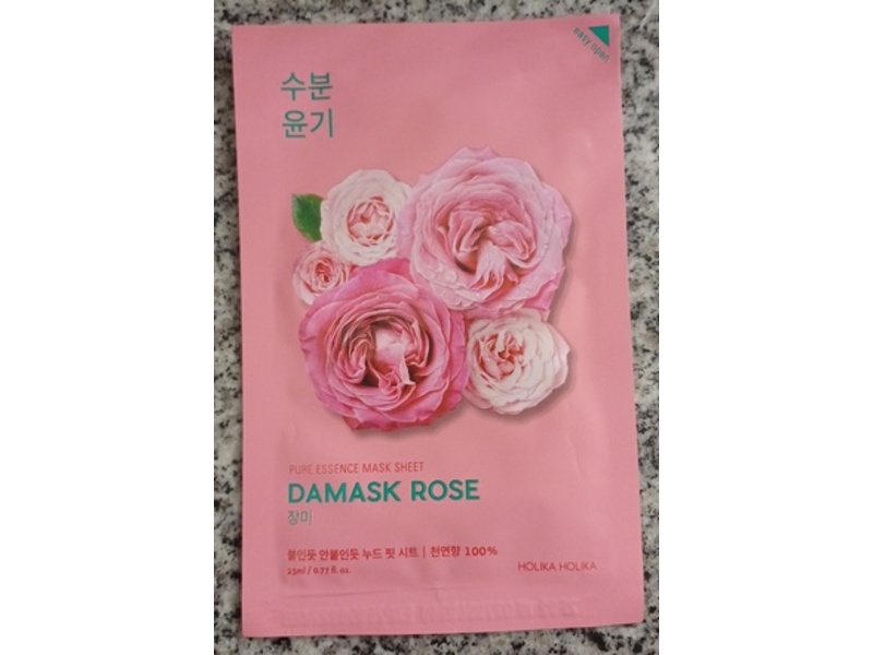 Holika Pure Essence Mask Sheet, Damask Rose, 0.77 fl oz/23 mL