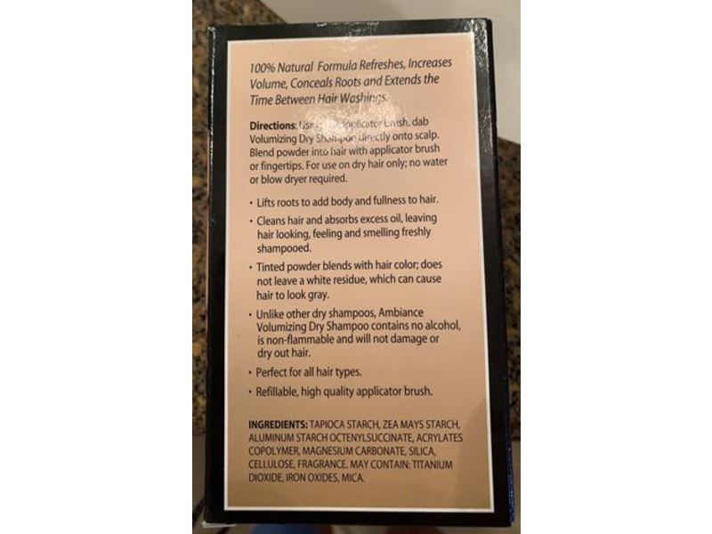 Ambiance Volumizing Dry Shampoo, Brunette, 0.49 oz/14 g
