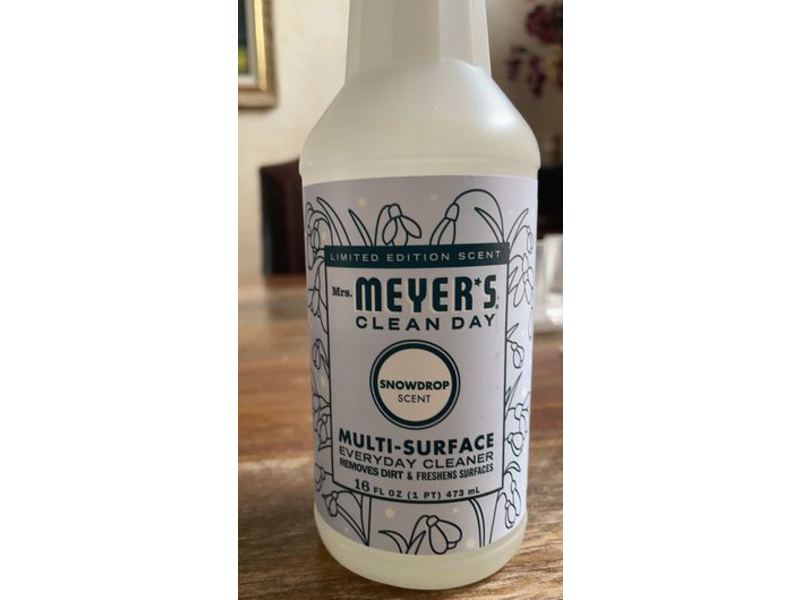 Mrs. Meyer's Clean Day Multisurface Everyday Cleaner, Snowdrop Scent, 16 fl oz,/473 mL, Pack Of 3
