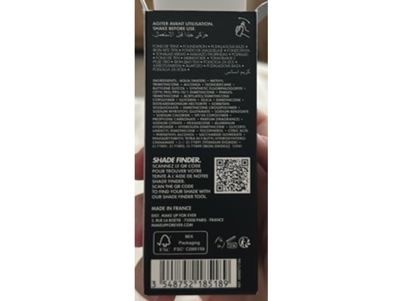 Make Up Forever HD Skin Undetectable Stay-True Foundation, 1N06 Porcelain, 1 fl oz/30 mL