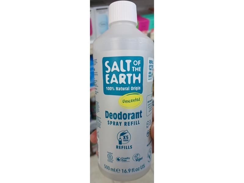 Salt Of The Earth Deodorant Spray Refill, Unscented16.9 fl oz/500 mL
