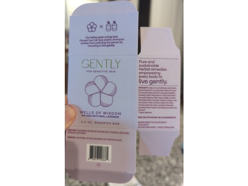 Gently Well Of Wisdom Shampoo Bar, Lavender, 2.5 oz