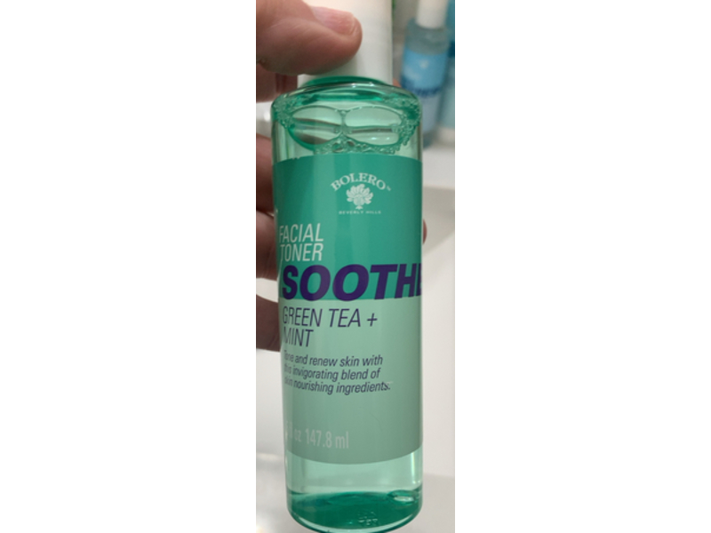 Bolero Soothe Facial Toner, Green Tea & Mint, 5 fl oz/147.8 mL