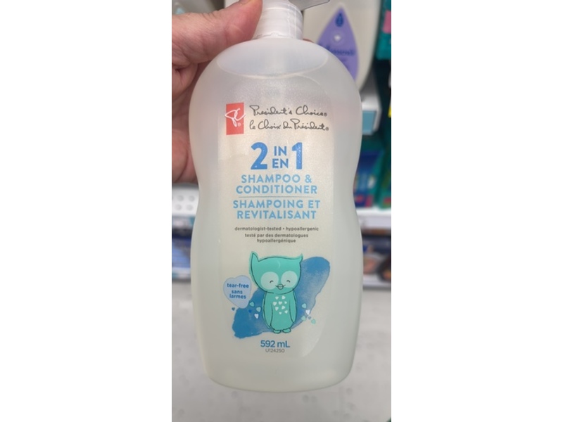 President's Choice 2 In 1 Shampoo & Conditioner, 592 mL