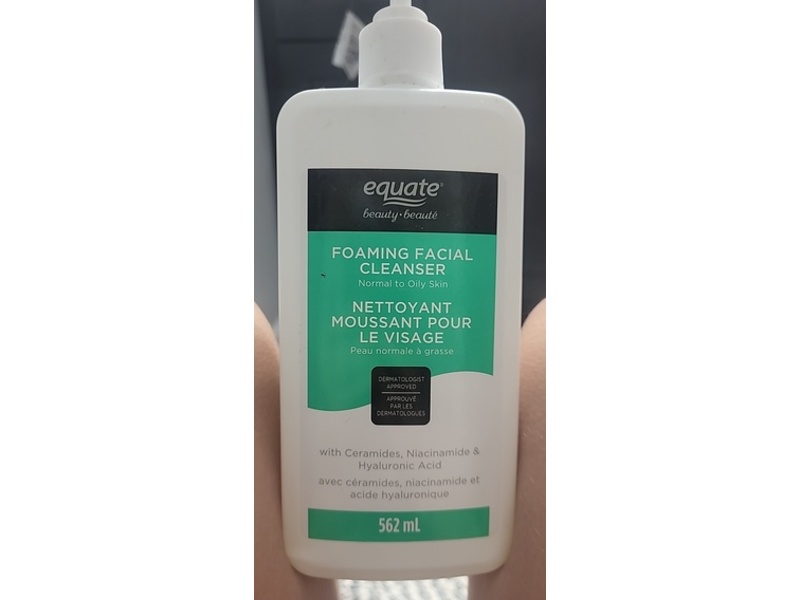 Equate Foaming Facial Cleanser, Ceramides, Niacinamide & Hyaluronic Acid, 562 mL