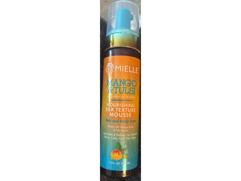 Mielle Organics Hair Nourishing Silk Texture Mousse, Mango & Tulsi, 7.5 fl oz/222 mL