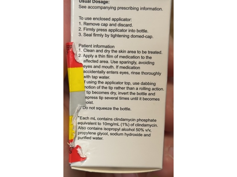 Clindamycin Phosphate Topical Solution 1%, 60 mL, NorthStar (Rx)