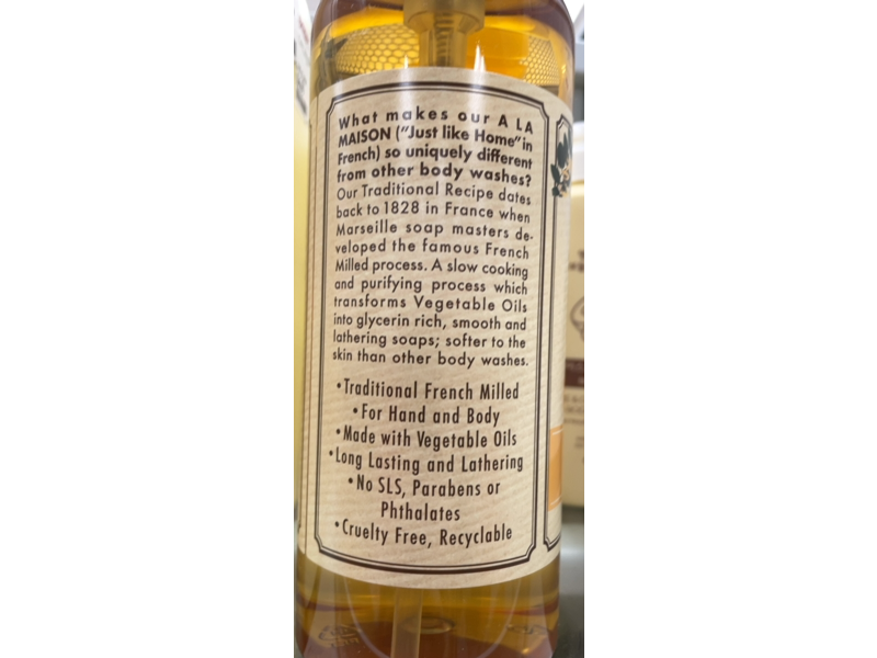 A La Maison Body Wash, Honeysuckle, 25.36 fl oz/750 mL