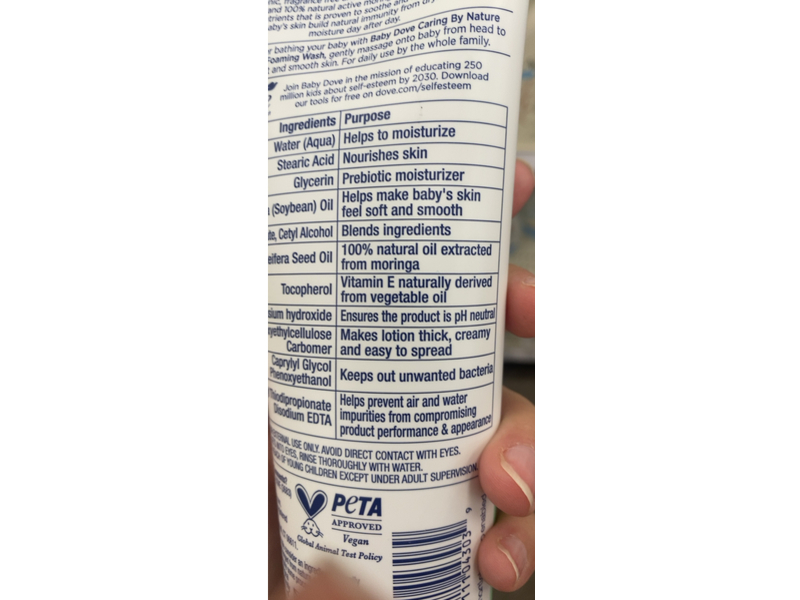 Baby Dove Caring By Nature Lotion, 8 fl oz/237 mL, Pack Of 2