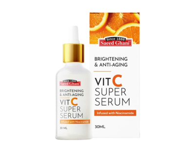 Saeed Ghani Vit C Brightening & Anti-Aging Super Serum, Niacinamide, 30 mL