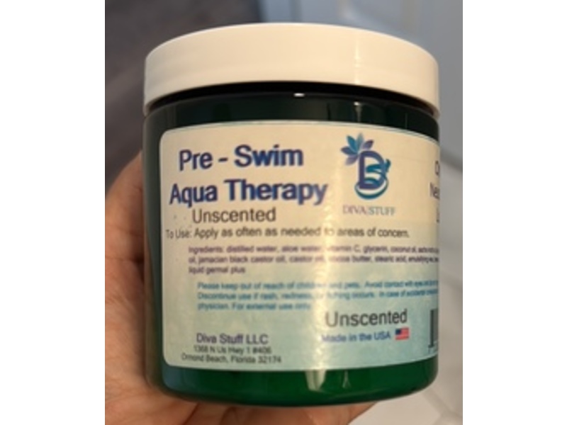 Diva Stuff Pre-Swim Aqua Therapy Chlorine Neutralizing Lotion, Unscented, 8 oz/236 mL