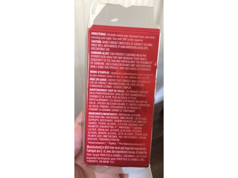 Olay Regenerist Hydrating Moisturizer, Vitamin C + Peptide 24, 0.5 fl oz/15 mL