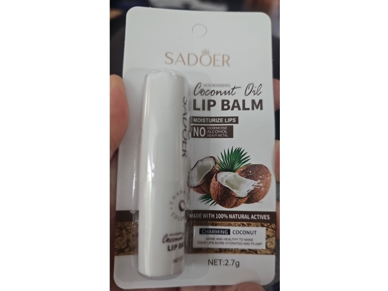 Sadoer Lip Balm, Coconut Oil, 2.7 g