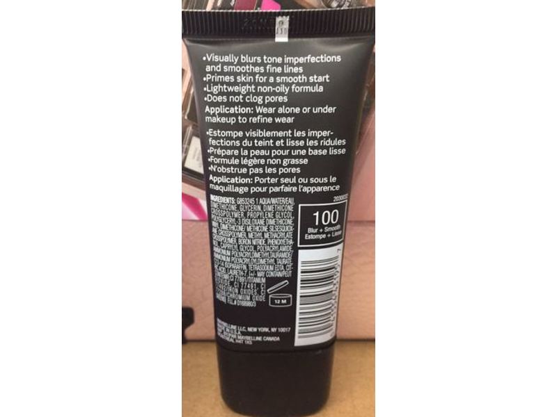 Maybelline New York FaceStudio Master Primer + Base, 100 Blur + Smooth, 1 fl oz/30 mL