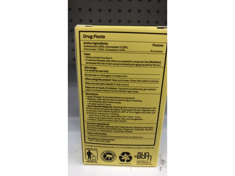 Sun Bum Premium Sunscreen Face Stick, SPF 30