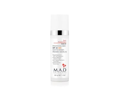 M.A.D Skincare Photo Guard Matte Finish Primer SPF 50, Medium, 1 oz/30 g