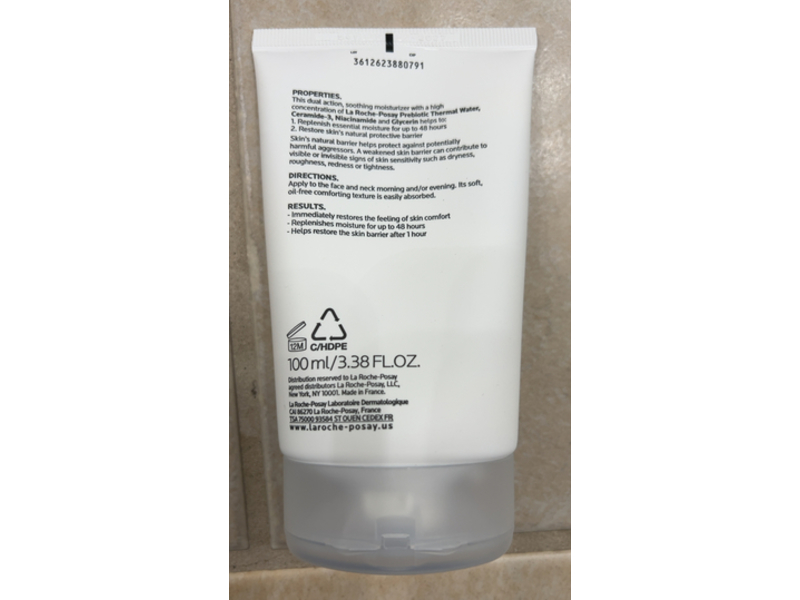 La Roche-Posay Toleriane Double Repair Face Moisturizer, 3.38 fl oz/100 mL