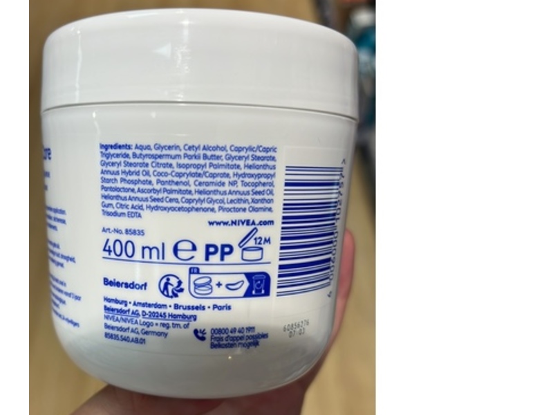 Nivea Repair & Care Body Cream, Glycerin+Provitamin B5+Ceramide, 400 mL