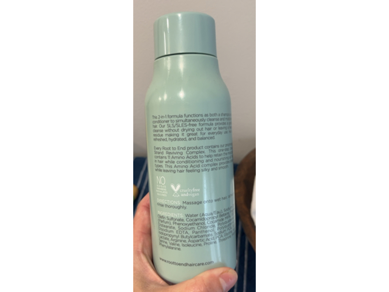 Root To End 2 In 1 Shampoo Conditioner, 13 fl oz/385 mL