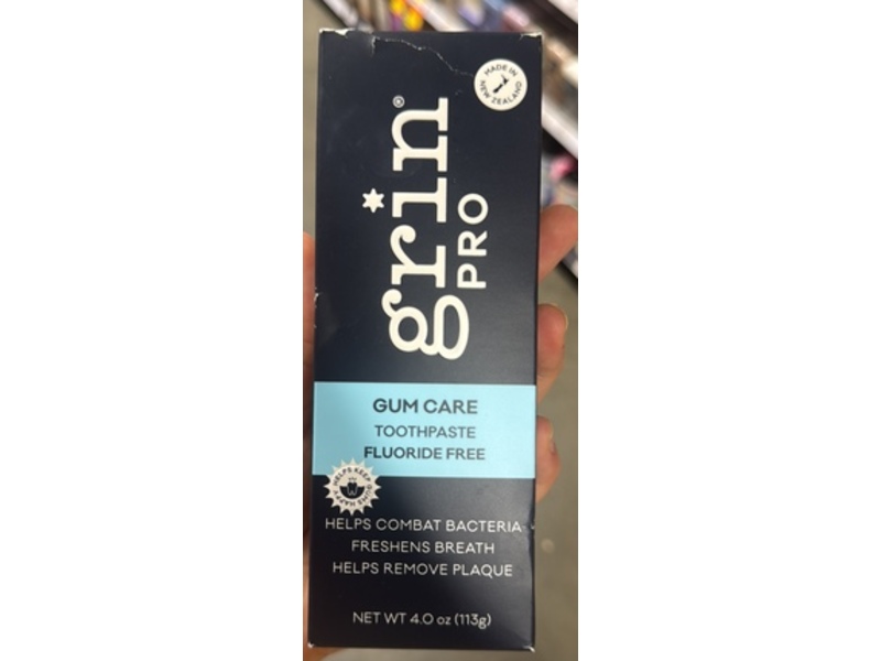 Grin Pro Gum Care Toothpaste, 4 oz/113 g