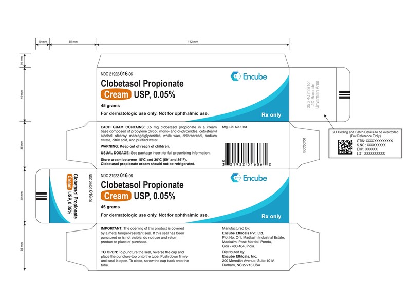 Clobetasol Propionate Cream USP, 0.05%, 45 g, Encube (RX)