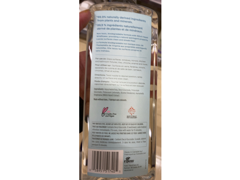 Nature Clean Glass & Window Cleaner, 25 fl oz/740mL