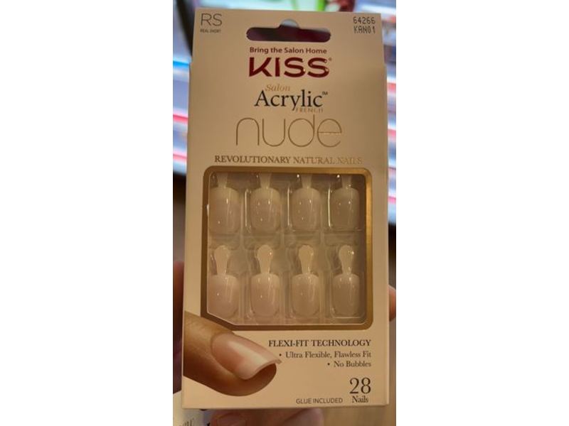 Kiss Salon Acrylic Nude Revolutionary Natural Nail, Flexi-Fit Technology, Rs, 28 Count