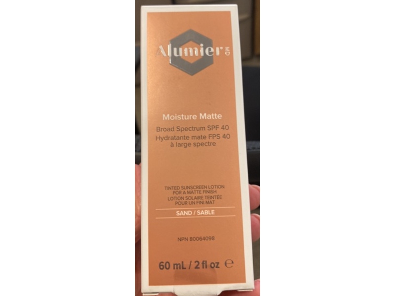 Alumier MD Moisture Matte Sunscreen, SPF 40, Sand, 2 fl oz/60 mL