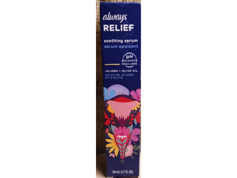 Always Relief Soothing Serum, Jojoba + Olive Oil, 1.7 fl oz/50 mL