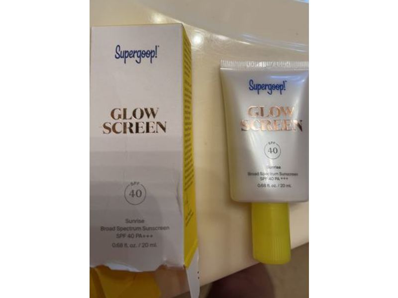 Supergoop! Mini Glowscreen Sunscreen, Sunrise, SPF 40 PA+++, 0.68 fl oz/20 mL