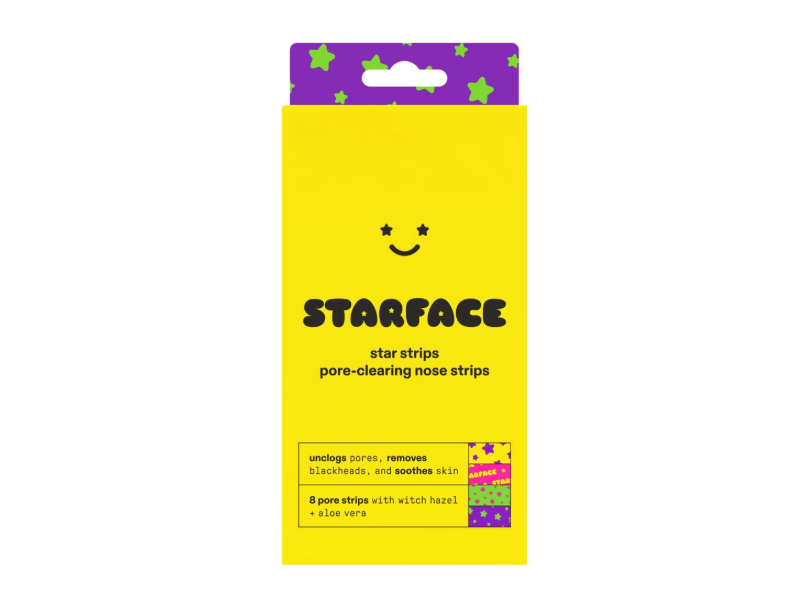 Starface Star Strips Pore-Clearing Nose Strips, Witch Hazel + Aloe Vera, 8 Count