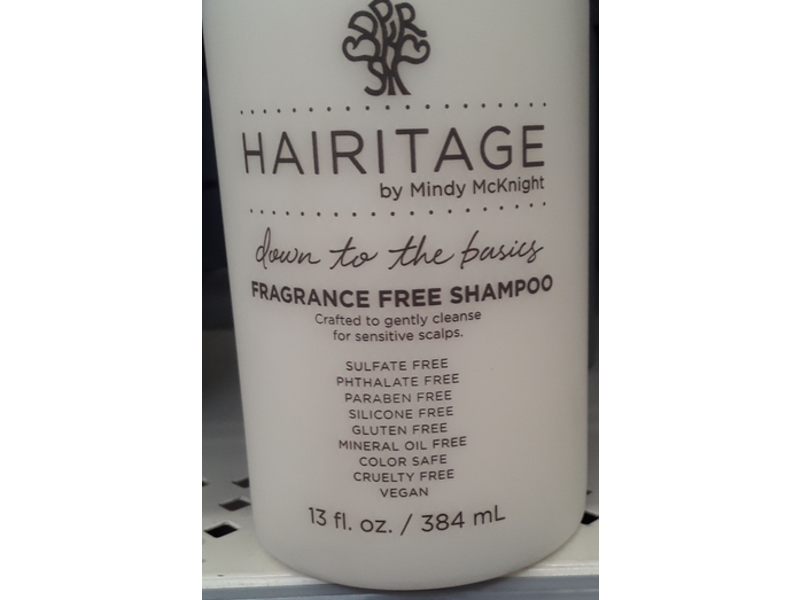 Hairitage By Mindy Mcknight Fragrance Free Shampoo, Down To The Basics, 13 fl oz/384 mL