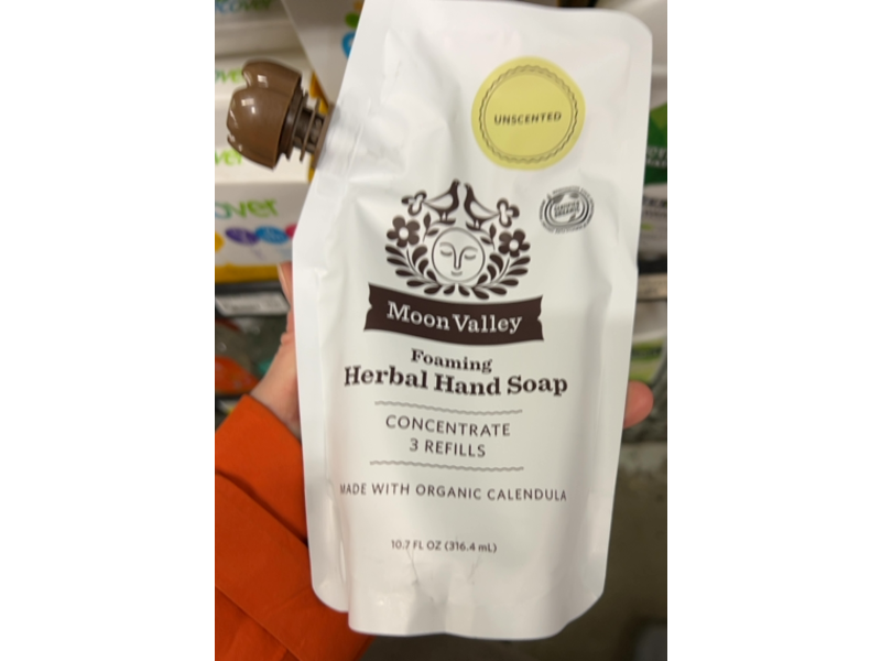 Moon Valley Foaming Herbal Hand Soap, 0.77 fl oz/316.4 mL, Pack Of 2