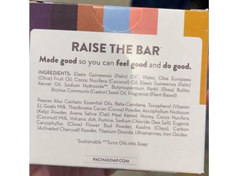 Pacha Peaces Bar Soap Variety Pack, 7 oz/198 g