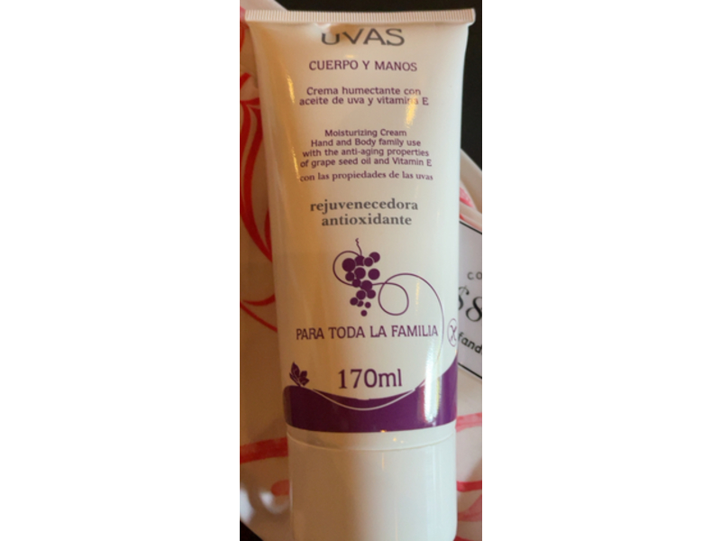 Uvas Hand & Body Moisturizing Cream, Grape Seed Oil & Vitamin E, 170 mL