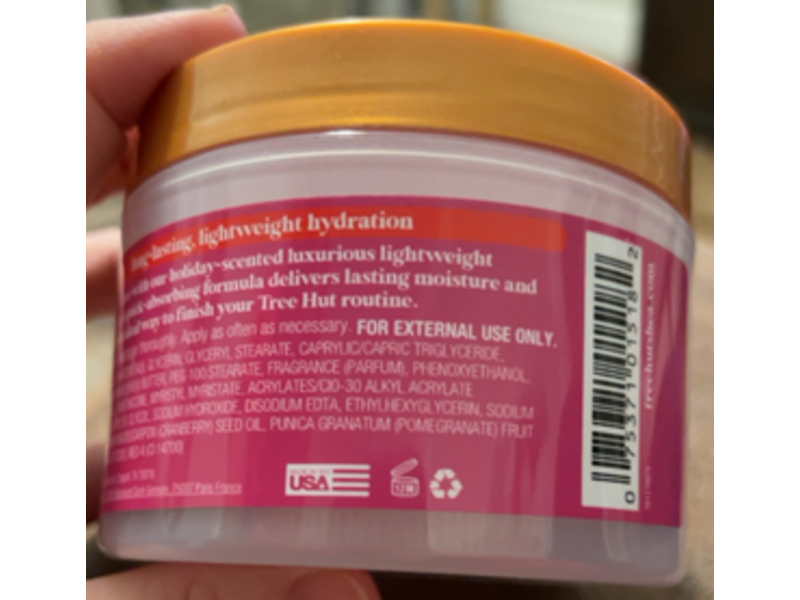 Tree Hut Berry Bright Whipped Body Butter, 8.4 oz/240 g