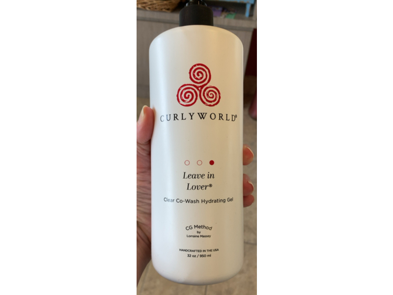Curly World Leave In Lover Clear Co-Wash Hydrating Gel, 32 oz/950 mL