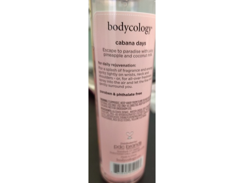 Bodycology Fragrance Mist, Cabana Days, 8 fl oz/237 mL