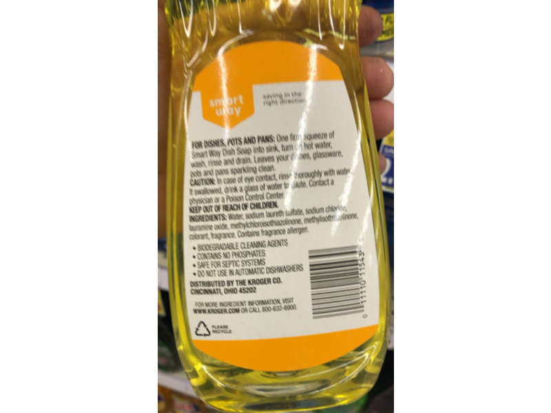 Smartway Dish Soap, Lemon Scent, 25 fl oz/739 mL