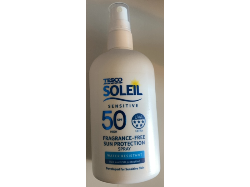 Tesco Soleil Sensitive Sun Protection Spray, SPF 50, 200 mL