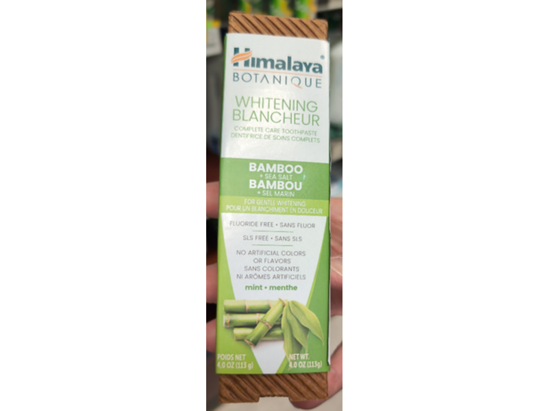 Himalaya Botanique Whitening Toothpaste, Bamboo + Sea Salt, 4.0 oz/113 g