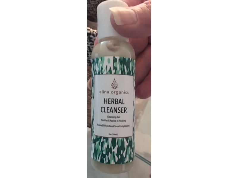 Elina Organics Herbal Cleanser Cleansingel, 2 oz/59 mL
